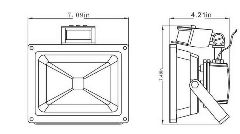 led flood light a series 20w size