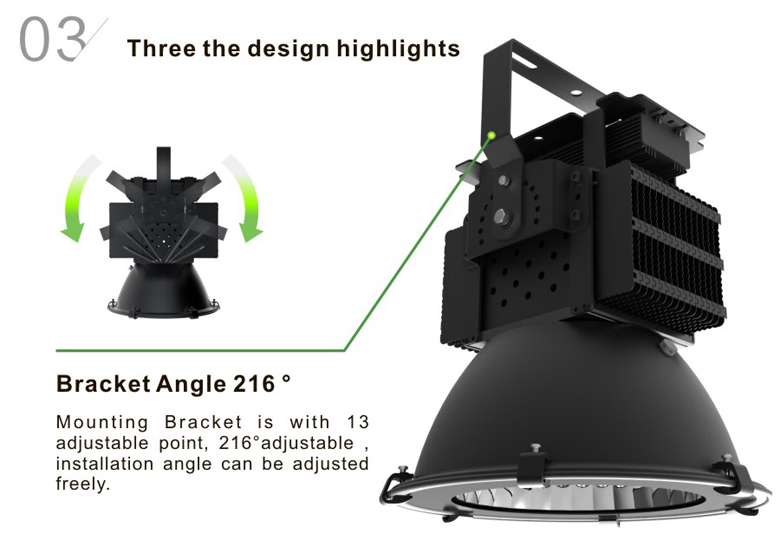 led high bay light d series 100w 3