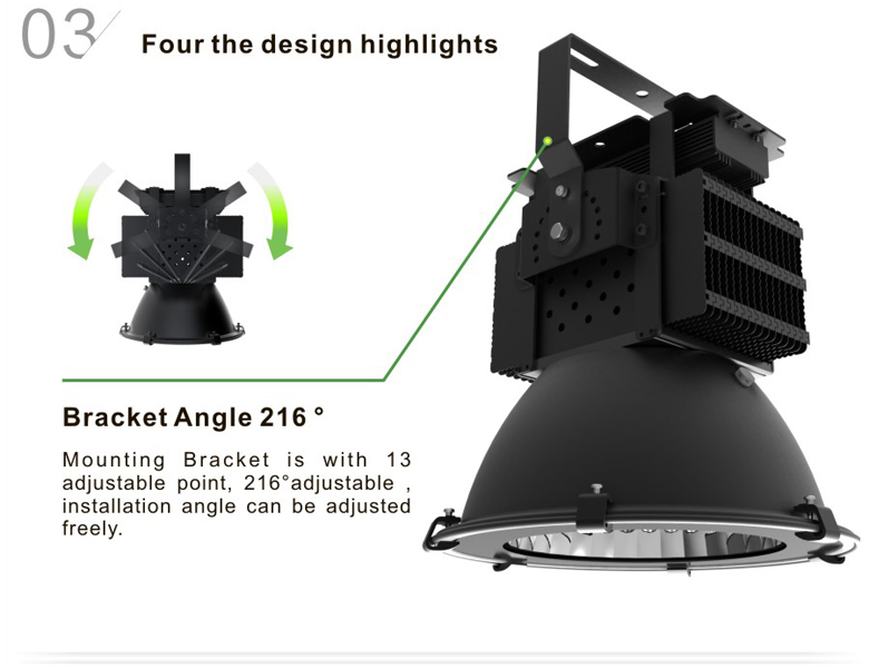 led high bay light d series 120w 3