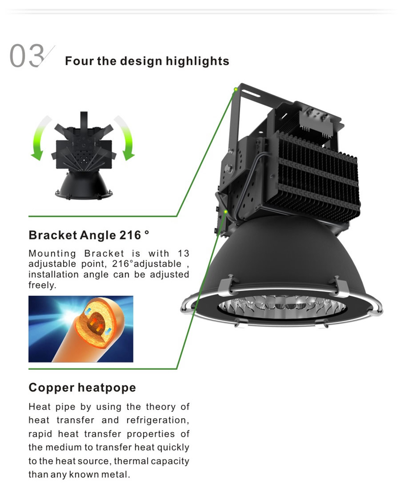 led high bay light d series 200w 3