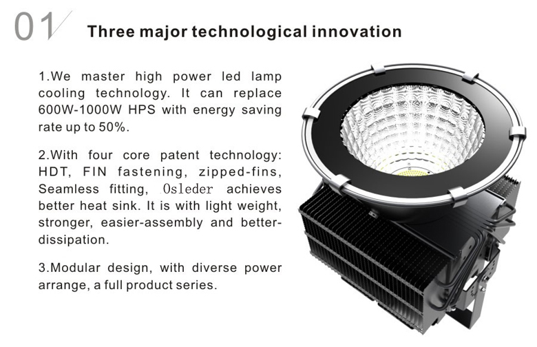 led high bay light d series 500w 1