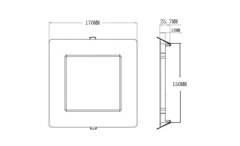 recessed square led panel light 170 780x475 size