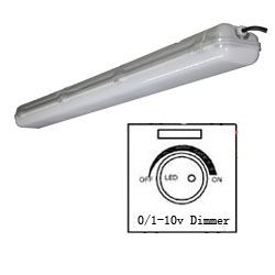 0/1-10v dimmable led tri-proof light pc 40w 1200mm