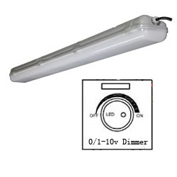 1-10v dimmalbe led tri-proof light pc 40w 1200mm 250x250mm