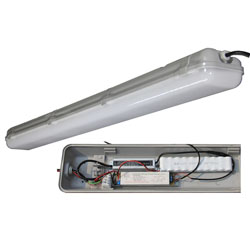 emergency led tri-proof light pc 40w 1200mm 