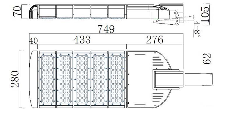 LED Street Lights SML Series 150w 780x420 size opti