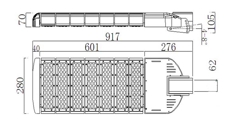 LED Street Lights SML Series 210w 780x420 size opti