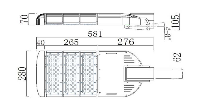 LED Street Lights SML Series 90w 780x420 size opti