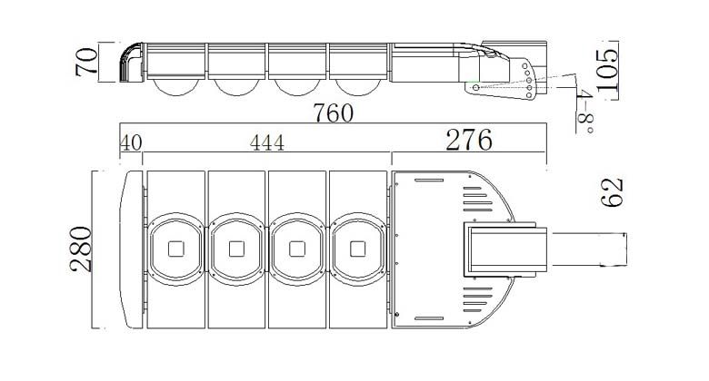 LED Street light xml series 200w 780x420 size opti